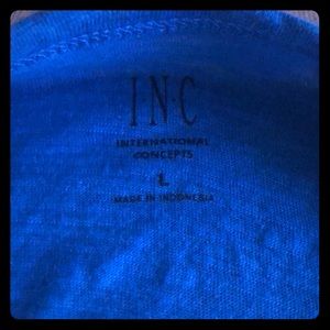 INC Blue Large Slim Fit Shirt
